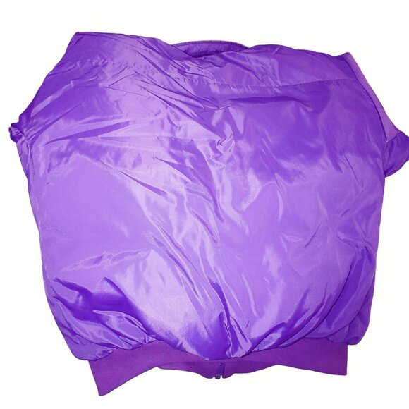 Columbia Down Reversible Puffer Jacket Large Vintage Purple Neon Pink Retro Ski - Picture 5 of 16